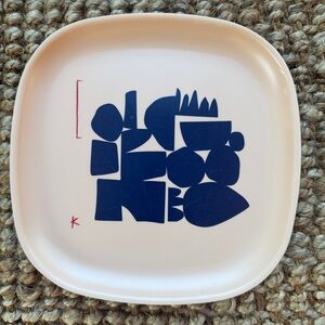 EKOBO Plate Set of 4 – 9” BPA-Free Eco-Composite -Lt Pink with design USED